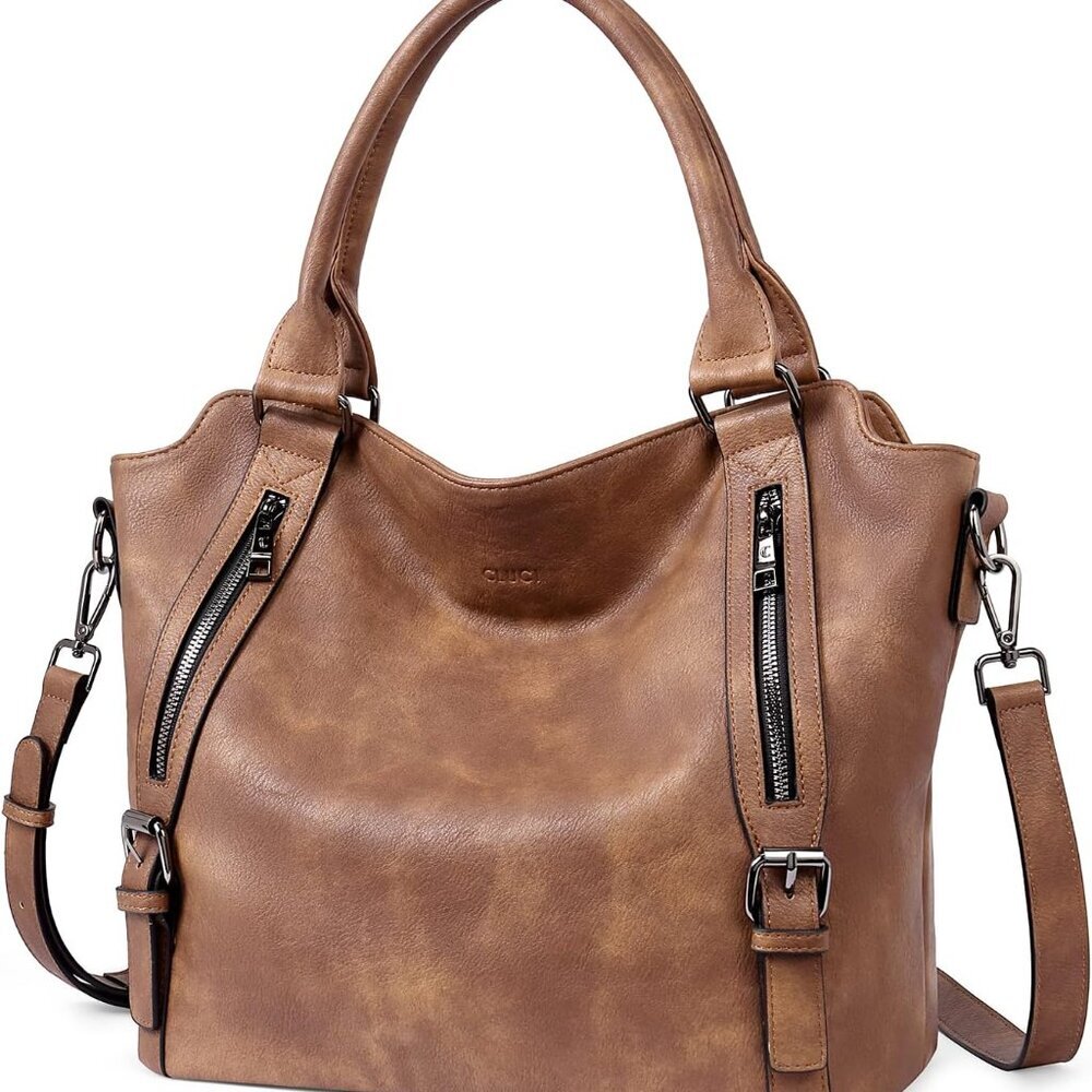 Purses for Women Vegan Leather Handbags Tote Purse Shoulder Bag Large Ladies Hob